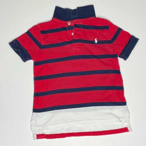 Ralph Lauren Other - Ralph Lauren Polo Shirt, Red White & Navy, 4T